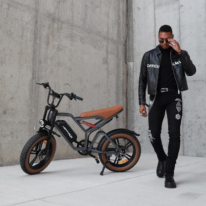 Electric Bike for Adults 20" Fat Tire with 1500W Motor Ebike 48V 18AH Removable Battery 30MPH & 68 Miles Long Range Snow Beach Mountain