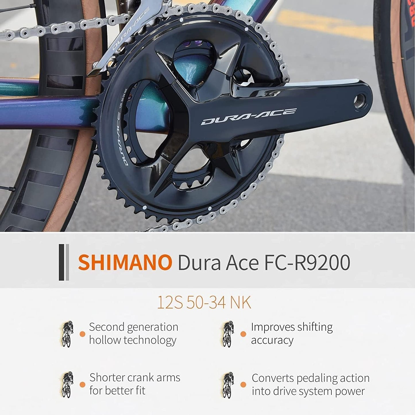Carbon Road Bike, 24 Speeds Road Bicycle with Shimano Ultegra Di2 9270 Shift Groupset, T1000 Full Carbon Race Bike with Carbon Frame and Carbon