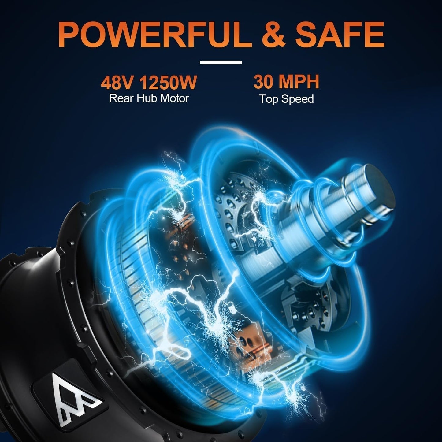 M-5500 Electric Bike for Men 26" Fat Tire E-Bike E Mountain Bikes Adults Electric, 1250W Motor 48V 17.5Ah Removable Battery, Hydraulic Disc Brakes, 7