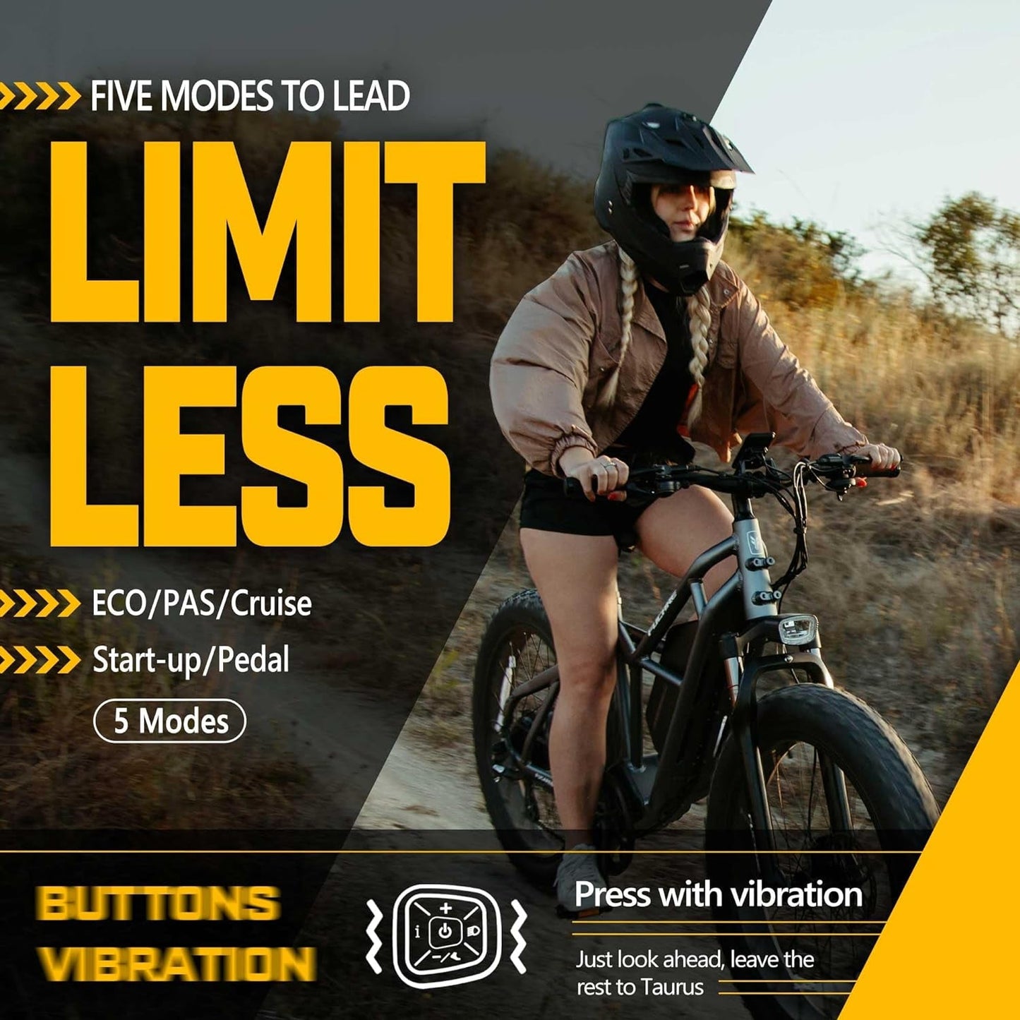 Taurus Electric Bike for Adults with Samsung Battery 48V 25AH(1200WH),4.5A Fast Charger,26''×4.0'' Electric Mountain Bike,750W 48V Motor,32Mph