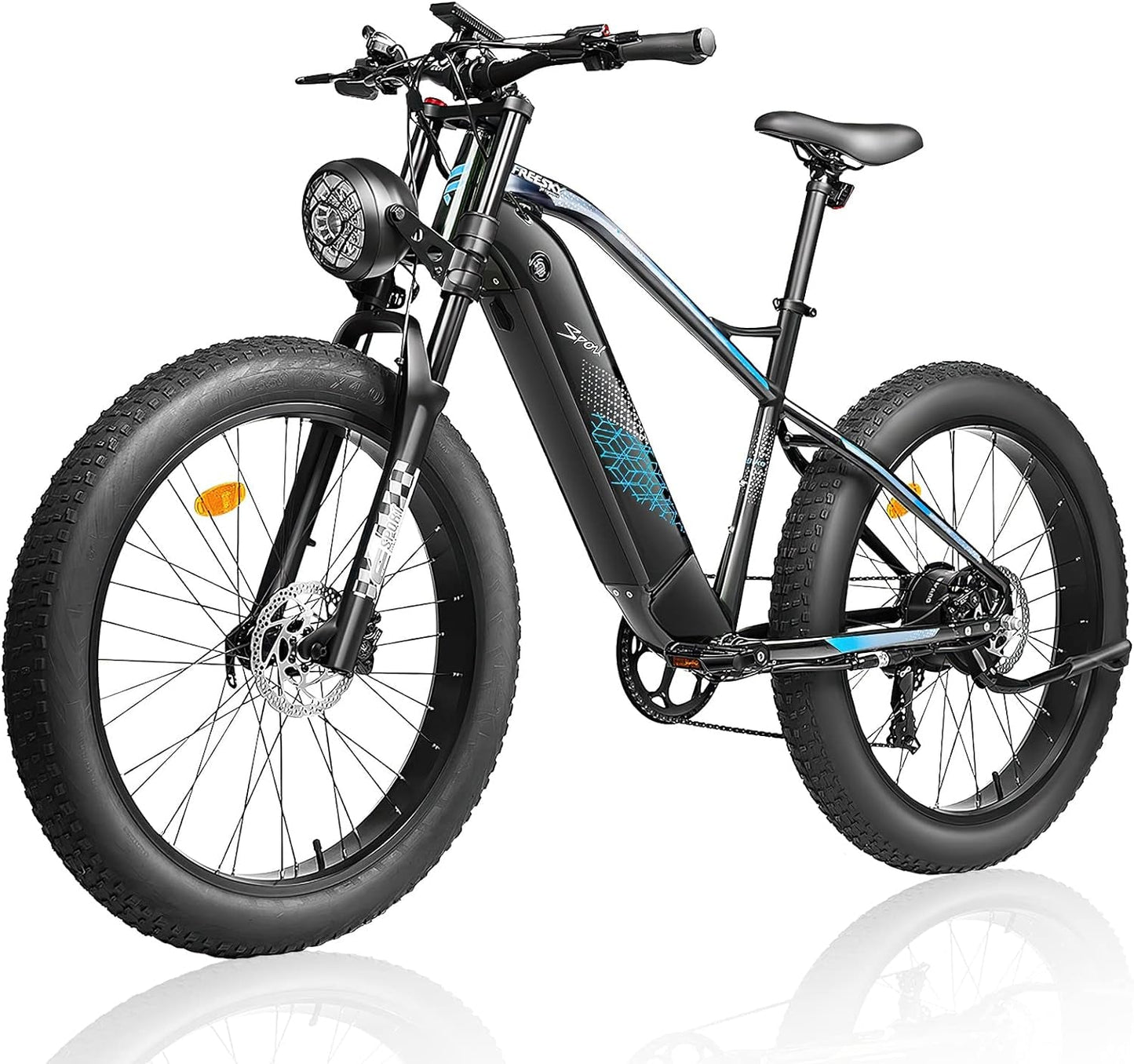 Electric Bike,750W 32 MPH Electric Mountain Bike for Adults, 26" Fat Tire Electric Bicycle with 48V 15Ah Removable Internal Lithium-Ion, Shimano 7