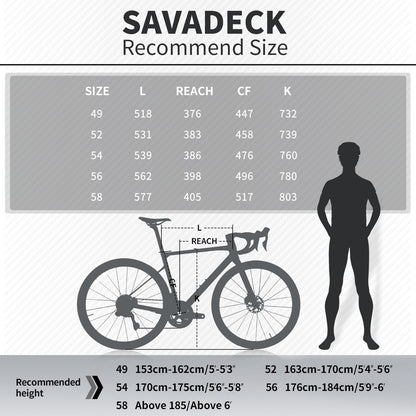 Carbon Road Bike Lightweight 24-Speed Shifting Road Bicycle with Shimano 105 Di2 7170 Groupset, T1000 Carbon Frame with 700C Carbon Wheelset Disc
