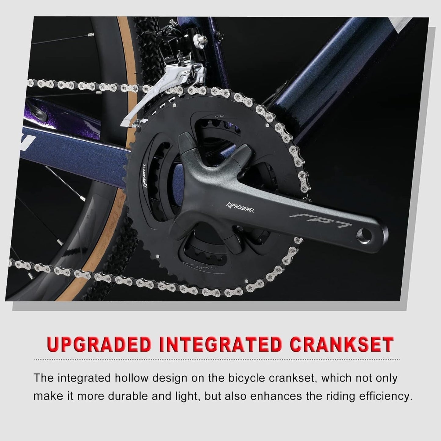 Full Carbon Road Bike,  700C Carbon Fiber Frame Road Bike with Shimano 105 22 Speed Disc Brake Racing Bicycle with Carbon Wheelset