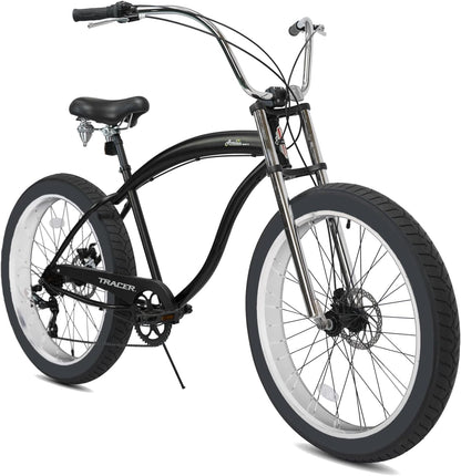 Avalon Beach Cruiser Bike for Adults, 26/29 Inch Wheels, 3.0/4.0 Fat Tire,1/7 Speed, Complete Cruiser Bike.