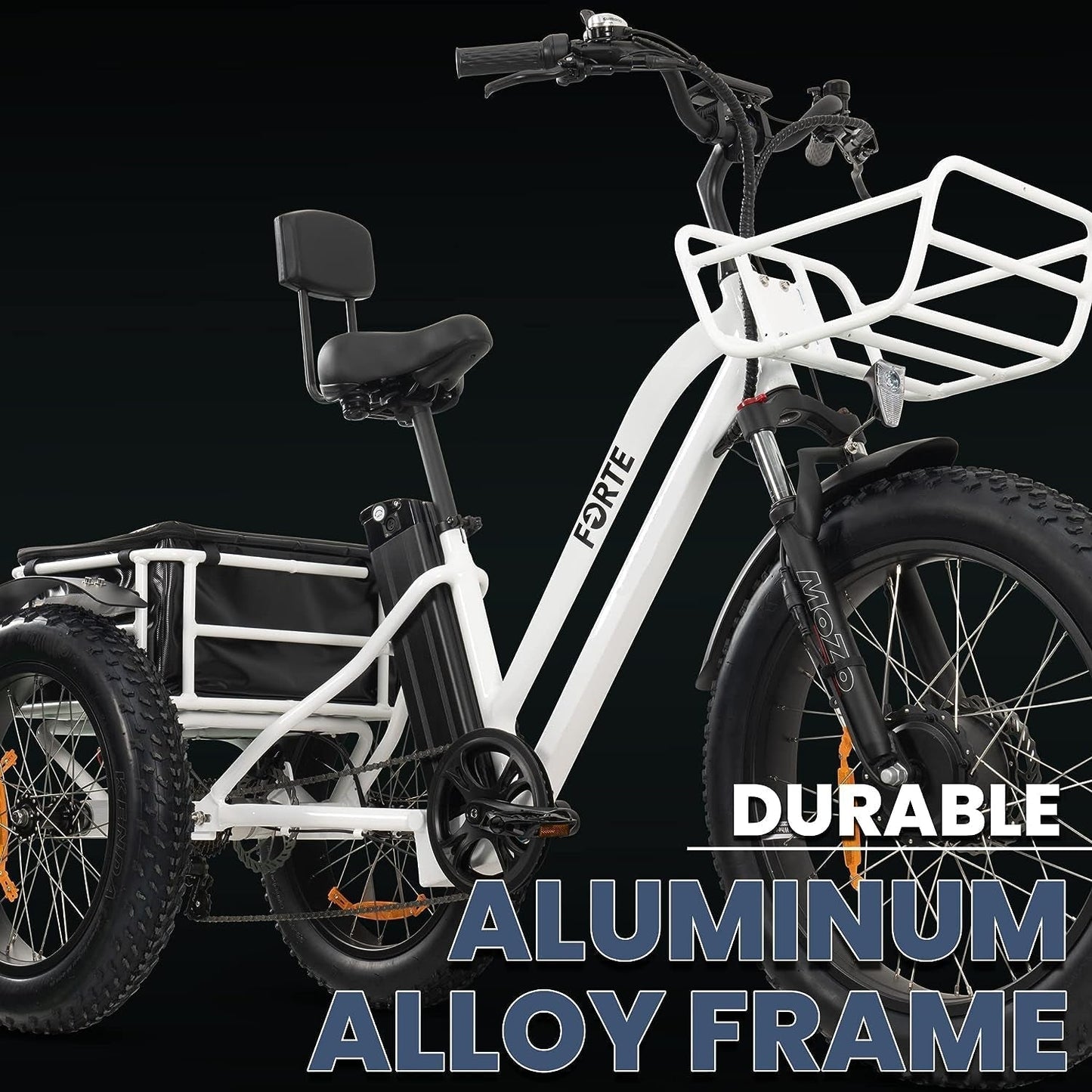 Electric Trike, 3 Wheel Motorized Bicycle with Big Wheels, Comfortable Three Wheel Tricycle for Adults, 750W Motor