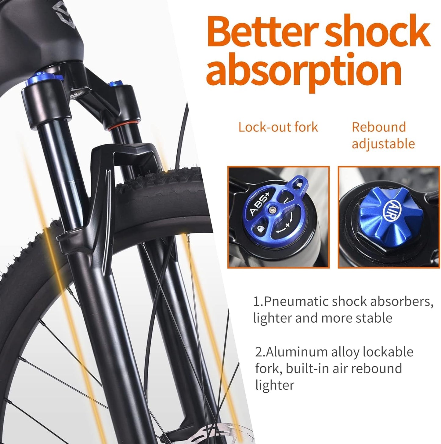 Carbon Fiber Mountain Bike, Dual Disc Brake Axle Thru Adventure Mountain Bike with Shimano CUES U6000 11 Speed Shift Groupset, 27.5/29 Inch MTB