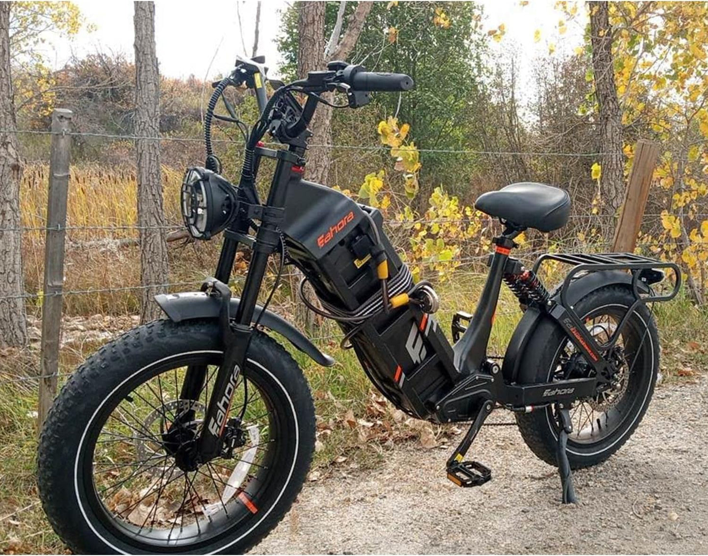 Juliet 【Upgraded】 1000W/48V/60Ah Electric Bike for Adults 20 * 4.0" Fat Tire E-Bike Long Range 100-200 Miles Full Suspension E Bike Step-Thru Commuter