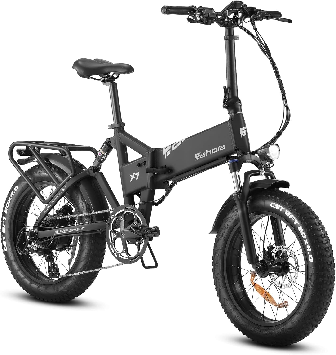 X7 Electric Bike for Adults 26" Fat Tire Electric Bike 750W Motor 31Mph Full Suspension Electric Mountain Bikes 48V 14Ah 45-100 Miles Long Range Ebike