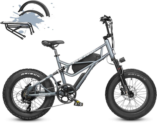 Scorpio Electric Bike Full Suspension 750W (Peak 1200W) 33Mph 48V 20Ah (960WH) LG Battery 20"X4.0" All-Terrain Fat Tire Ebikes for Adults Mountain