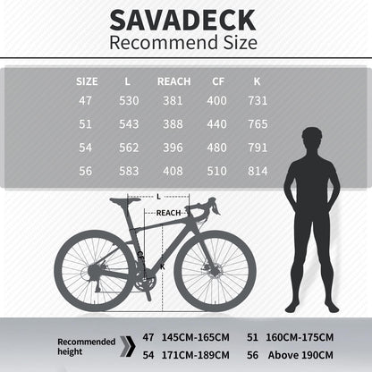 Carbon Gravel Road Bike, Hydraulic Disc Brake Gravel Bike 700Cx40C Trail Gravel Road Bike with R8000 Crankset 22 Speeds and 40C CST Tires