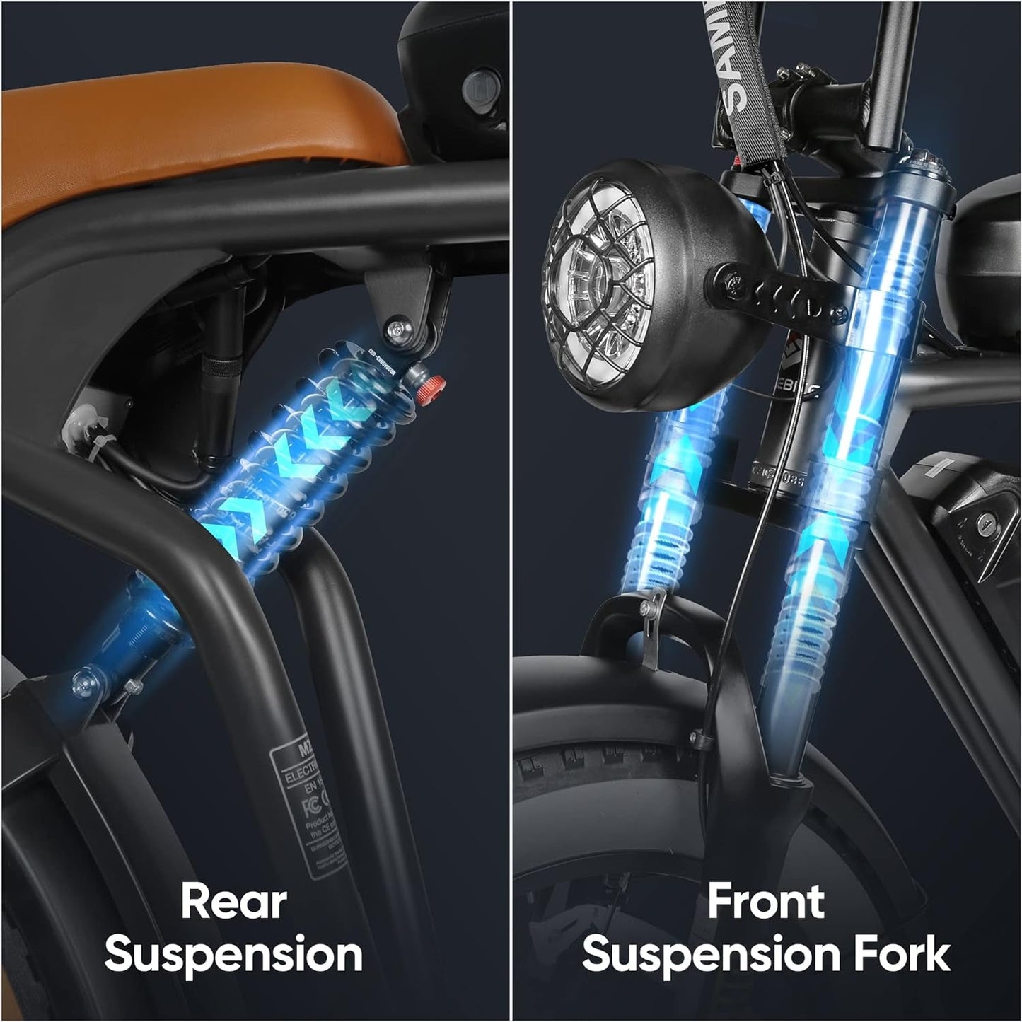 1000W/1200W/2000W Electric Bike,30/34/37Mph Electric Bike for Adults with 18Ah/36Ah Battery, 20 Inch Fat Tire Electric Dirt Bike with Full Suspension