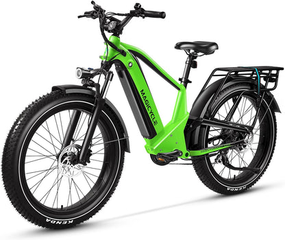 ESUV Deer Electric Bike, Full Suspension Ebike System 80 Miles Long Range 750W 96Nm Motor E Bike 52V 20Ah 26"X4" Fat Tire Electric Bike, UL Certified