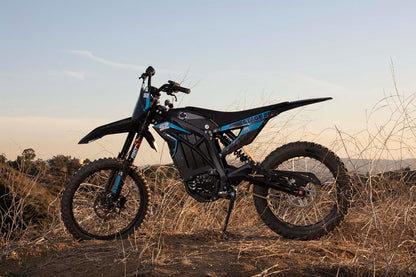 Stage2, M1 Electric Dirt Bike E Moto, 6000W (Peak) Brushless Motor, UL 2272 Compliant 60V Lithium Battery and Electrical System, up to 47 MPH, 3 Speed