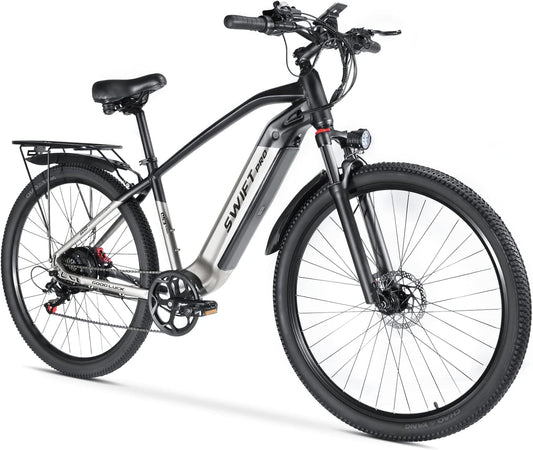 Electric Bike for Adults, 48V 17AH Removable LG Cells Battery Snow Ebike, 29" 750W Brushless Motor 32MPH Mountain Bicycles,Shimano 7-Speed with