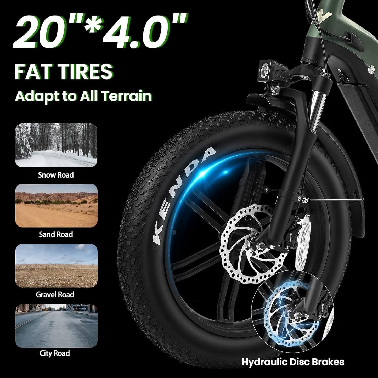 Electric Bike for Adults 750W BAFANG Motor 48V 15Ah Removable LG Cells Battery 20" X 4.0 Fat Tire Ebike Step-Thru Electric Bicycle with Shimano