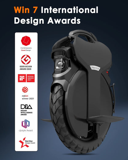 V11 Electric Unicycle - 18 Inch Self-Balancing Monowheel, Equipped with 3.35'' Air Suspension, 75 Miles Long Range, Maximum Speed of 34MPH and 35°