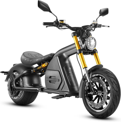 4000W 50MPH M8S Electric Motorcycle for Adults, 72V 35Ah Lithium Battery 70 Miles Long Range, Full Suspension Dual Hydraulic Brakes Comfortable Ride,