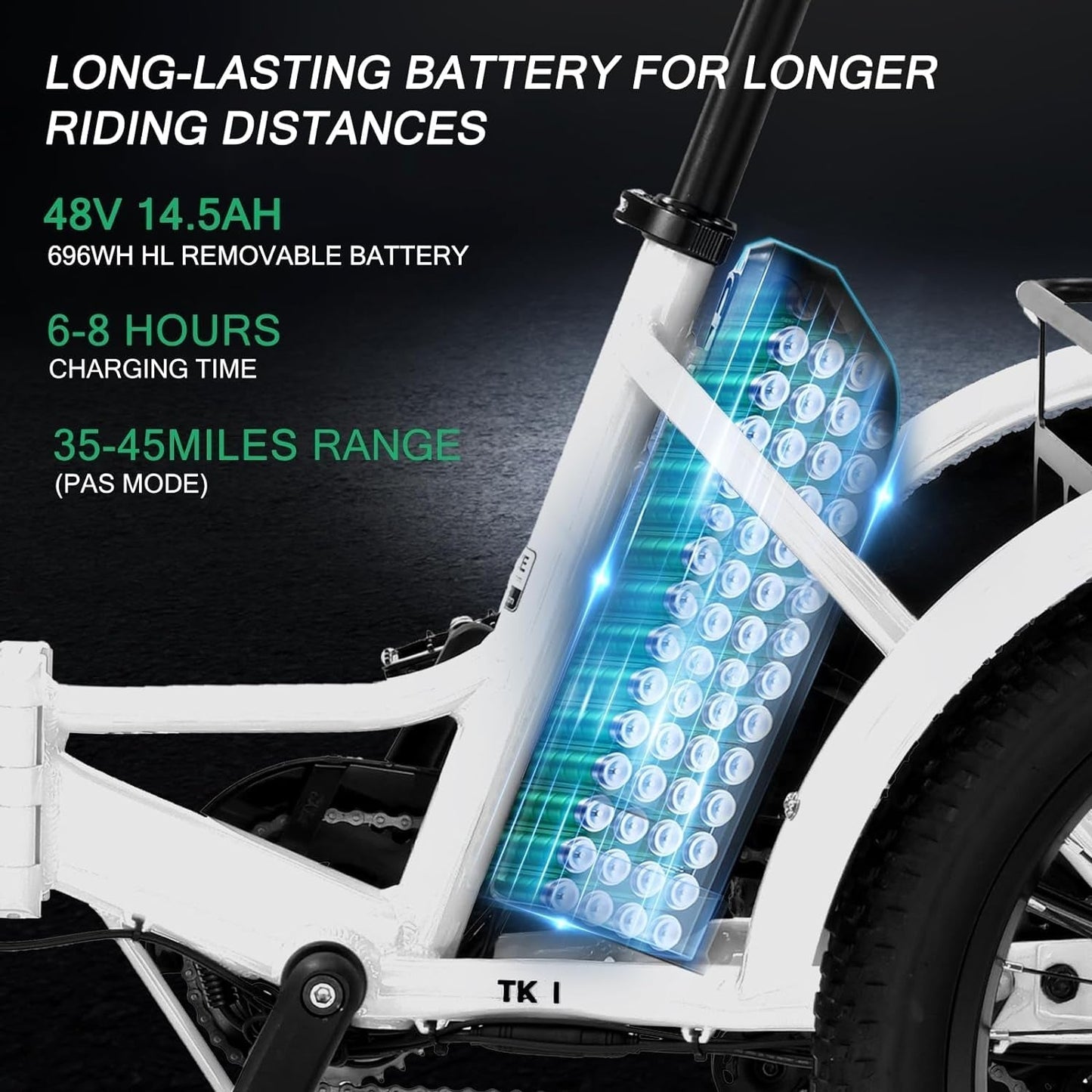 Electric Trike, Electric Tricycle for Adults, 20" Folding 3 Wheels Electric Bicycle Bikes, 48V 500W Motorized Electric Ebike with Aluminum Frame,