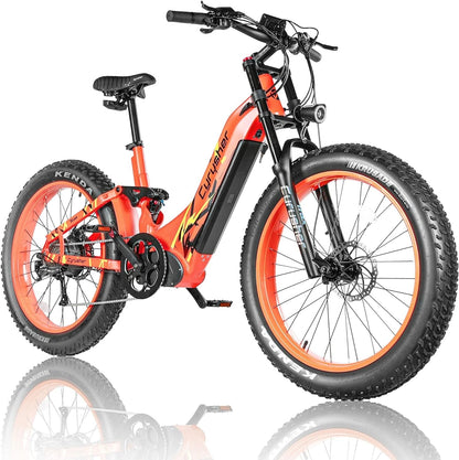 Trax 26Inch Aluminum Electric Bike, 750W Ba-Fang Motor, 28Mph Max Speed, 52V 20Ah Battery, Air Suspension, Dual Disc Brakes, 4-Inch Fat Tires,