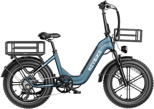 Ranger S Electric Bike for Adults, Foldable 750W Ebike, 20" X 4.0 Fat Tire Step-Thru Electric Bicycle, 48V 14.4AH Removable Battery Commuter E Bike