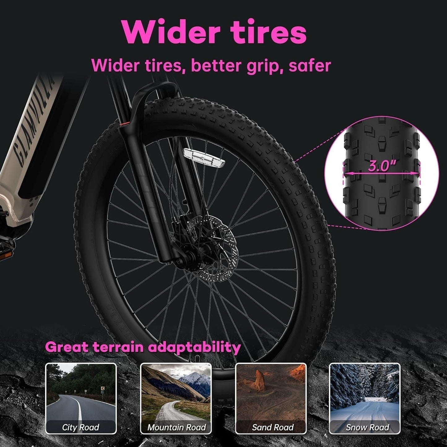 Electric Bike for Adults,27.5" Mid-Drive Mountain E-Bike with 250W Bafang Motor & 48V/15AH Samsung Battery,Long Range 110-124 Miles Electric