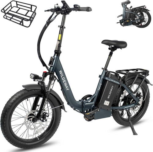 Electric Bike with 32Ah Battery 750W 28MPH Motor, 20 Inch Fat Tire Folding Electric Bike, Urban City Commuter Ebike for Adults Men Women, Electric
