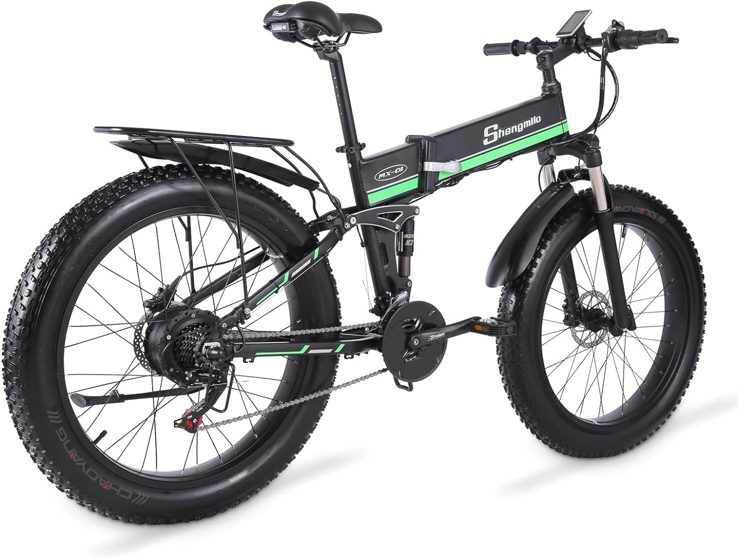 Electric Bike for Adults, 26'' Ebike with 1000W Motor, 25MPH Fat Tire Mountain E Bike with Removable 48V/12.8Ah Lithium Battery, Hydraulic Brake, Dual