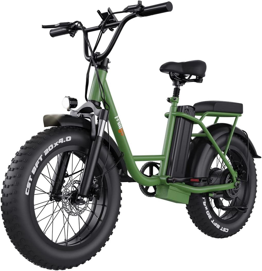 Electric Bike for Adults, 1200W/48V/15Ah, 20X4.0 Fat Tires Ebike Electric Bicycles with Removable Battery, 31MPH & 33Miles,Rear Trunk/Rear/Front Cargo