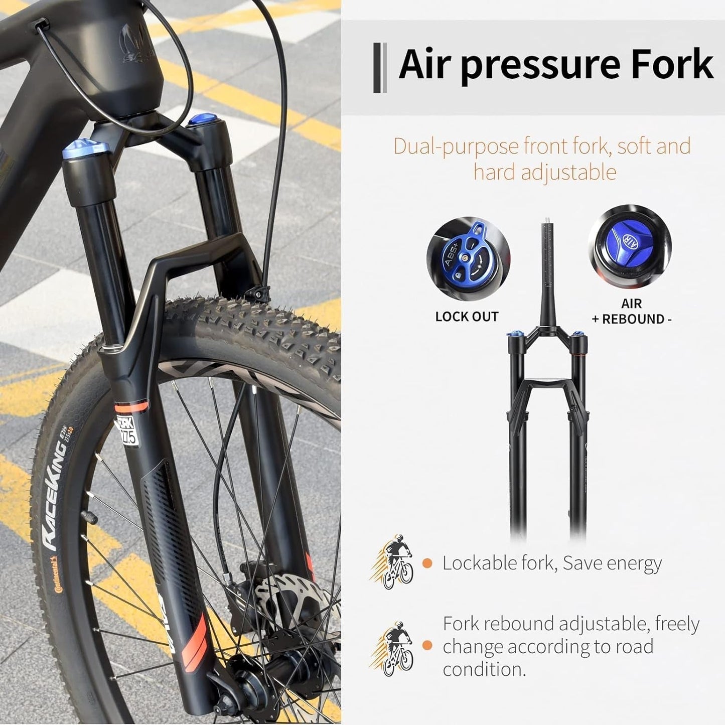 Carbon Fiber Mountain Bike, Deck 6.1 Carbon Frame 27.5/29 Inch Wheels Mountain Bicycle, 12 Speeds Hydraulic Disc Brake MTB Bicycle with Shimano DEORE