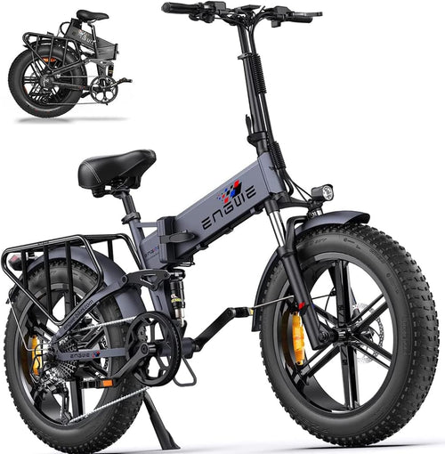 Upgrade Folding Electric Bicycle for Adults 750W 48V16Ah Build-In Lithium Large Battey Long Range 20 * 4.0" Fat Tire E-Bike All Terrien Mountain Snow
