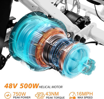 Electric Trike, 7 Speeds Electric Tricycle for Adult, 350W 36V 3 Wheel Electric Bikes, Motorized Tricycle Adult Electric Three Wheels Bicycle for