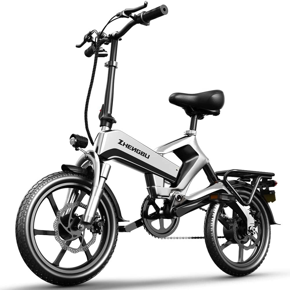 Electric Bike for Adults,[Unibody Magnesium Alloy] 1000W Motor 48V 25Ah/16Ah Battery Folding Electric Bicycles, 20" Fat Tire Electric Bike,Snow Beach