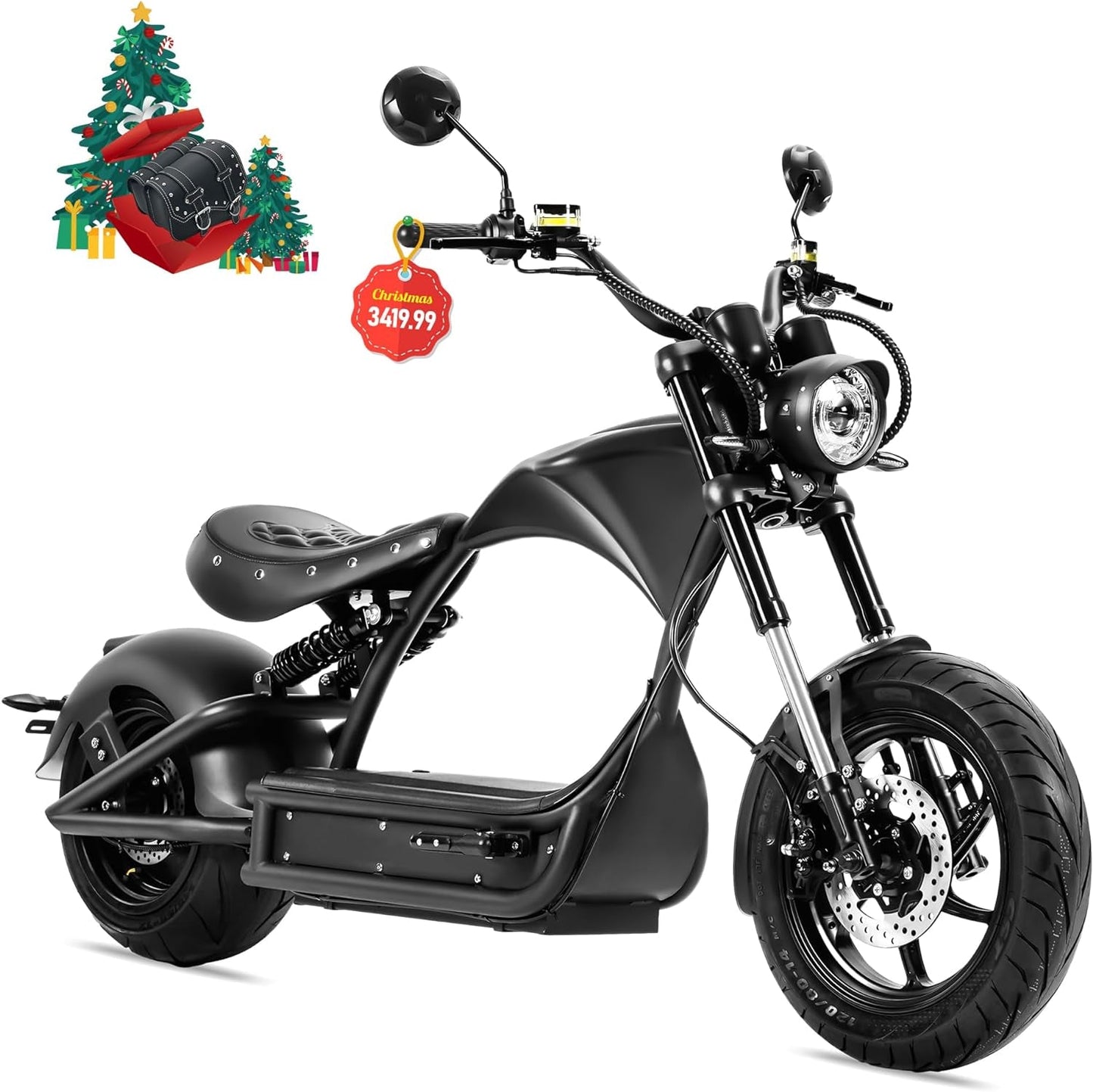 DOT Approved M1P Pro Electric Motorcycle for Adults, 4000W Motor 49MPH 55 Mlies Long Range,60V 42AH Battery Full Suspension, Dual Battery Option