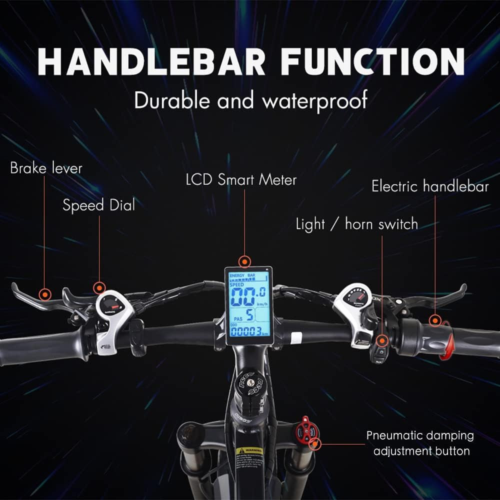 Shengmilo-Mx01 26 * 4.0Inch Fat Tire Electric Bicycle, 1000W Motor Folding Bike, 21-Speed Snow Mountain Bike, Full Suspension, 48V*12.8Ah Removable