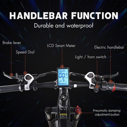 Shengmilo-Mx01 26 * 4.0Inch Fat Tire Electric Bicycle, 1000W Motor Folding Bike, 21-Speed Snow Mountain Bike, Full Suspension, 48V*12.8Ah Removable