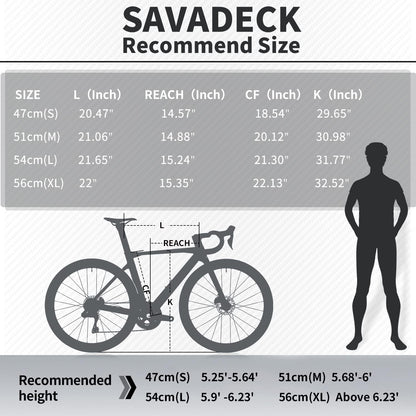 Carbon Road Bike Lightweight 24-Speed Shifting Road Bicycle with Shimano 105 Di2 7170 Groupset, T800 Carbon Frame & Fork with 700C Wheelset Disc Brake
