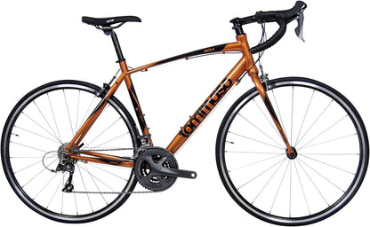 Imola Endurance Aluminum Road Bike, Shimano Claris R2000, 24 Speeds, Black, White, Burnt Orange