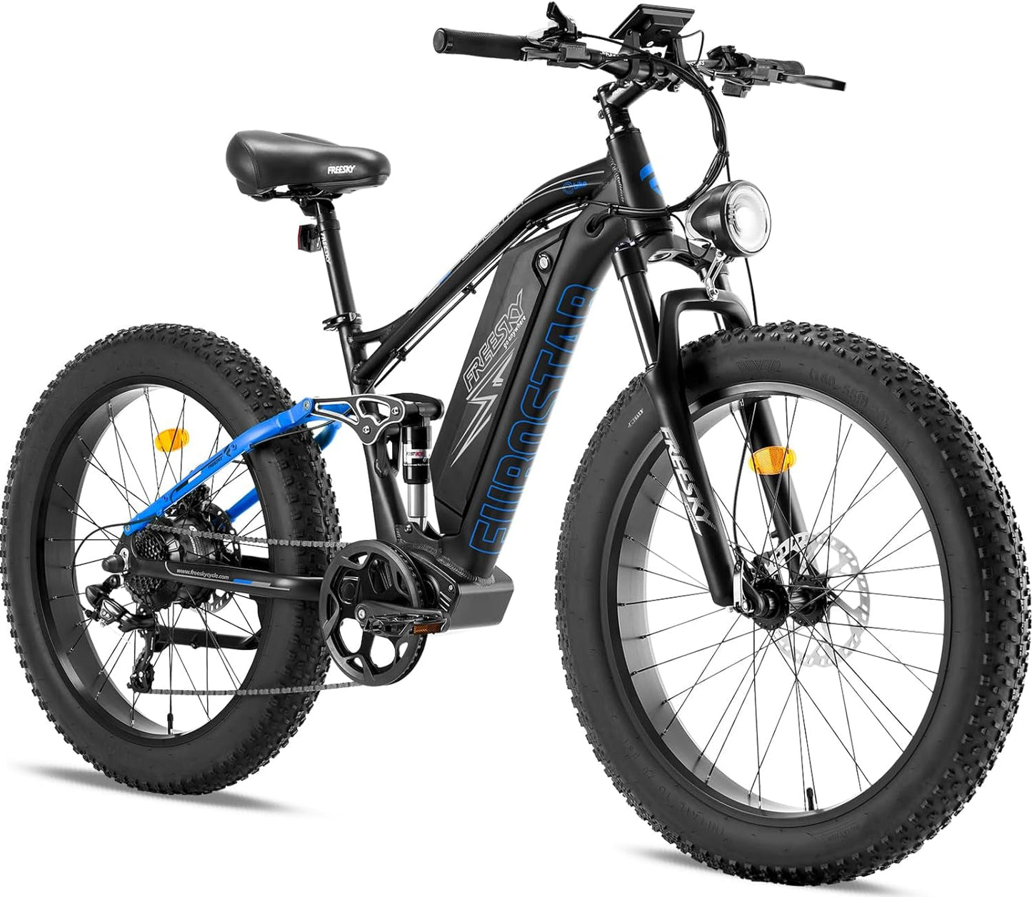 Electric Bike for Adults 1000W/Peak 1500W Ebike 48V 20AH Battery, 26" Fat Tire Full Suspension, 33MPH Shimano-7 Speed off Road Beach Mountain Electric