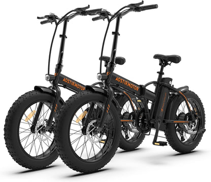 500W Folding Electric Bike for Adults 20"×4" Fat Tire Electric Bike 36V 13AH Removable Lithium Battery Adult Electric Bicycles, 25MPH E Bike for