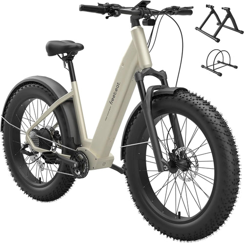 Fat Tire Electric Bike for Adults 26" X 4" Beach Snow Mountain Ebikes for Adults, 750W Motor 28MPH Adult Electric Bike Long Range up to 60 Miles,