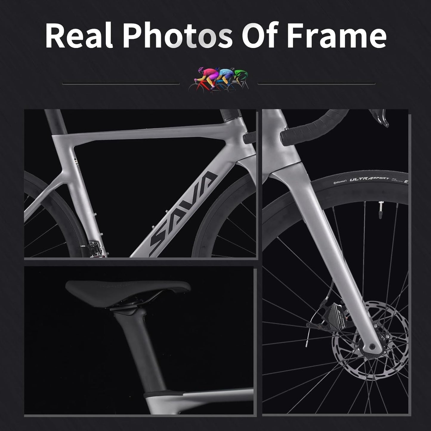 Carbon Road Bike, T800 Carbon Fiber Frame 700C Racing Bicycle with 105 R7000 22 Speed Groupset and Mechanical Disc Brake, Ultra-Light Carbon Bike for