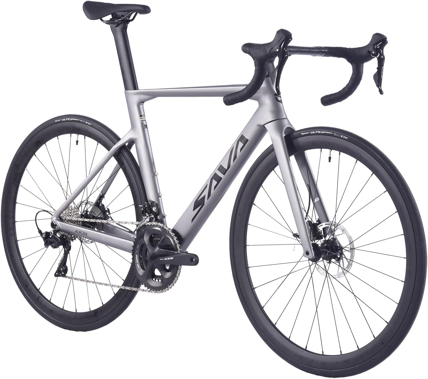 Carbon Road Bike, T800 Carbon Fiber Frame 700C Racing Bicycle with 105 R7000 22 Speed Groupset and Mechanical Disc Brake, Ultra-Light Carbon Bike for