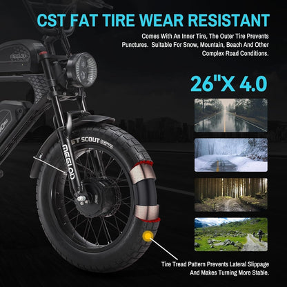 Ebikes for Adults Fat Tire Ebike 2400W/1200W Dual Motor/Single Motor Equipped with 48V/40Ah or 48V/30Ah Dual Lithium Battery, Pure Electric up to 35