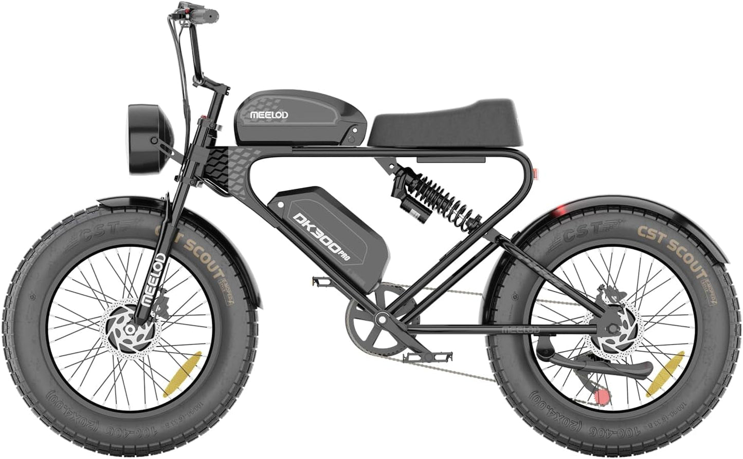 Electric Bike for Adults, Dual Motor & Dual Battery, 2400W/48V/40Ah, 20"X4.0" Fat Tires off Road Electric Bicycle with Removable Battery, 45MPH&75-150