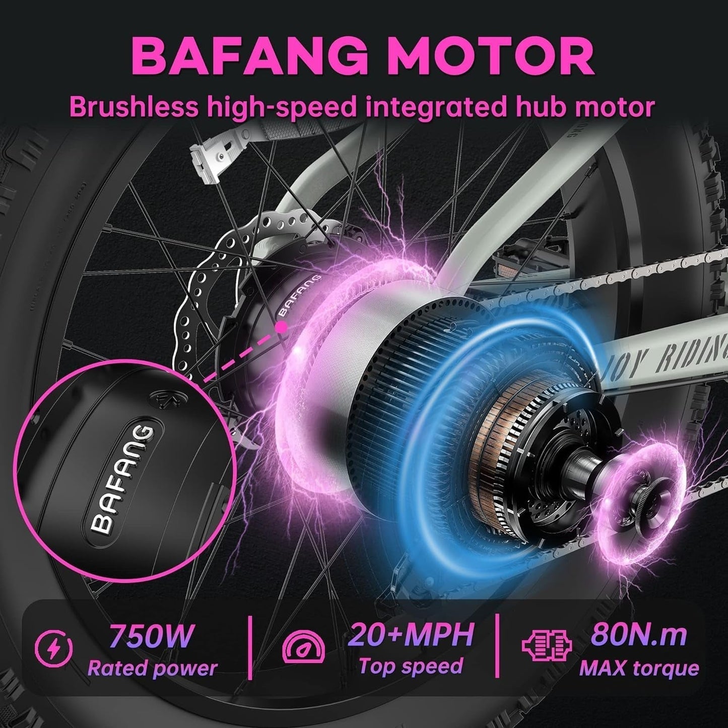 Electric Bike for Adults 750W Electric Bike Fat Tire 27.5" with 720Wh Removable Battery, up to 35 MPH, Shimano 9 Speed and Front Fork Suspension