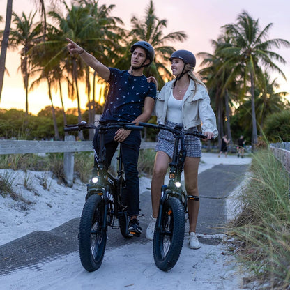 EB7 2.0 Electric Bike for Adults, 850W Peak Motor 28MPH Max Speed Folding Ebike, 48V 10AH Removable Battery, 20" Fat Tire with Dual Suapension,