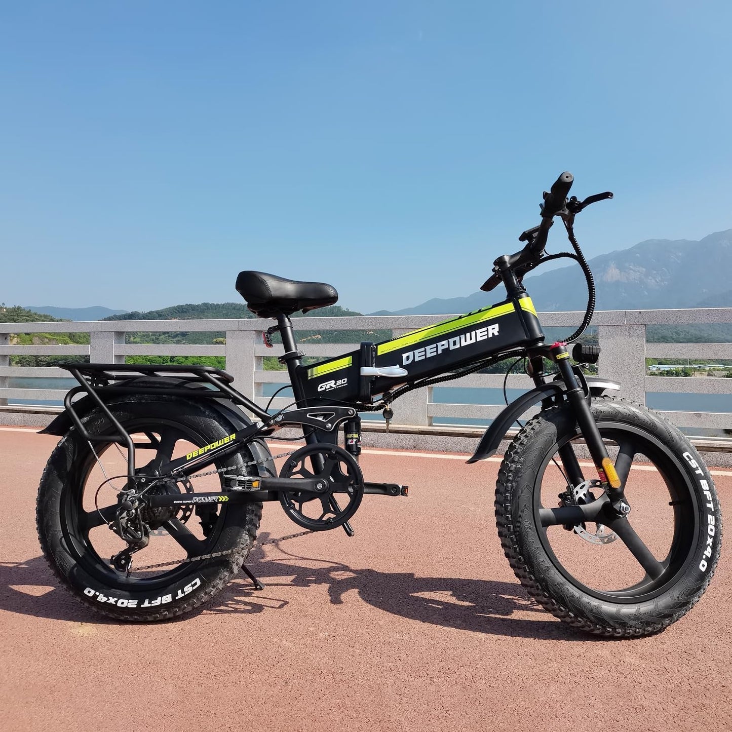 H20Pro Electric Bike, 1000W 20" Fat Tire Folding Electric Bicycle, 48V 20Ah Removable Lithium Battery, 7-Speed, Dual Shock Absorbers, Mountain Ebike
