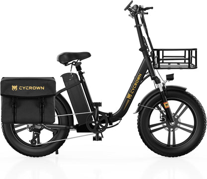 Cycfree Electric Bike for Adults up to 25MPH, 48V 20Ah Removable Battery Foldable Ebike with 750W Motor, 75 Miles Folding Ebikes for Adults 20" X 4.0"