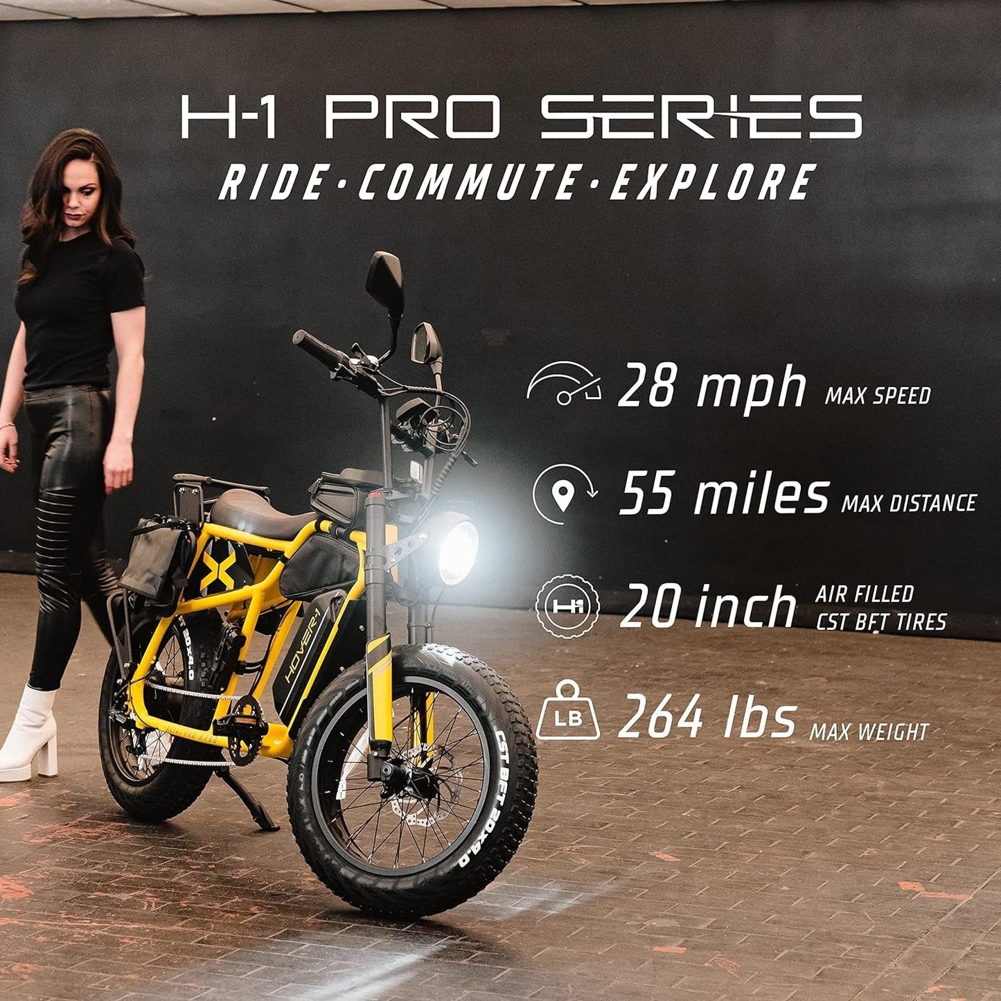 Pro Series Altai R500/R750 Electric Bicycle with 28 Mph Max Speed, 500W Motor/750W