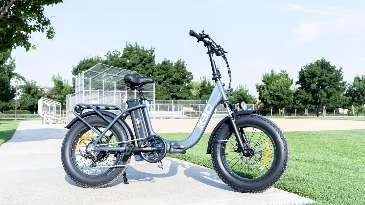 Foldable Ebike Flip/Compact 750W Electric Bike 48V 15.6Ah/748.8Wh Removable Battery 55MI Range 350LBS Payload 20"X4" Commuter Ebikes for Adults 25MPH